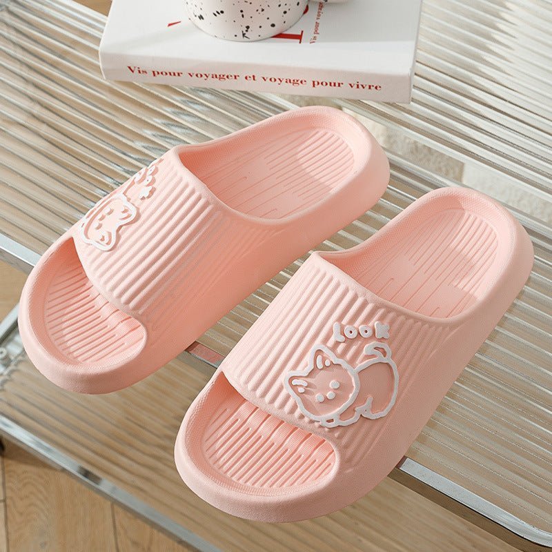 Cute Cat Slippers Summer Women Home Shoes - Funky Slippers