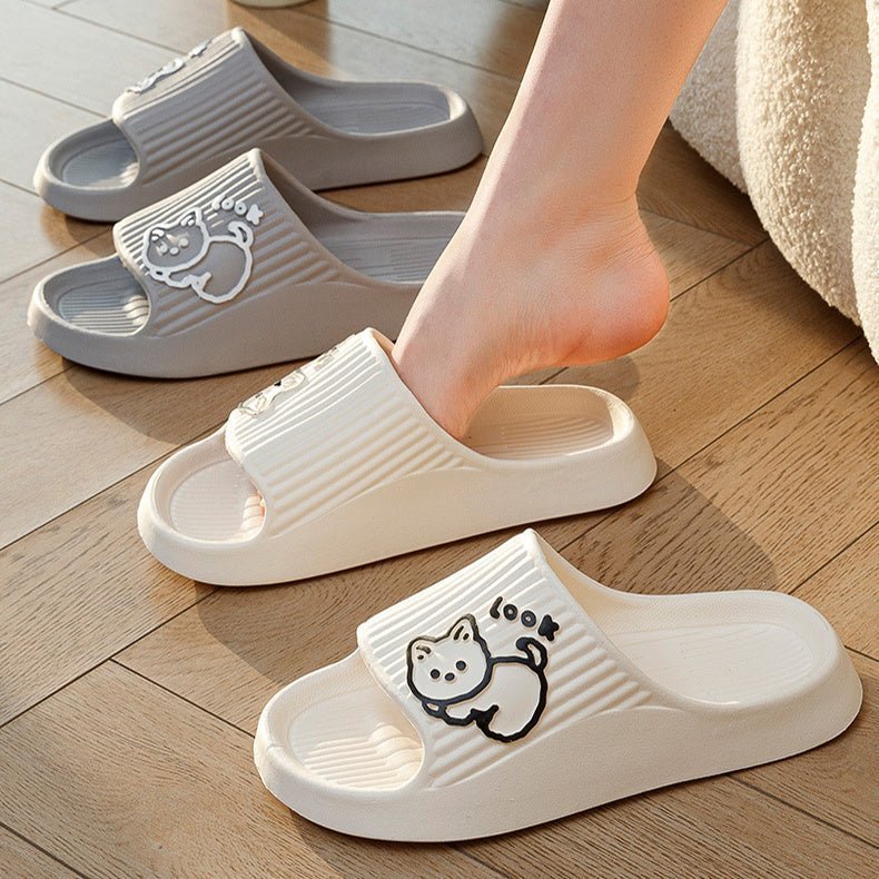 Cute Cat Slippers Summer Women Home Shoes - Funky Slippers