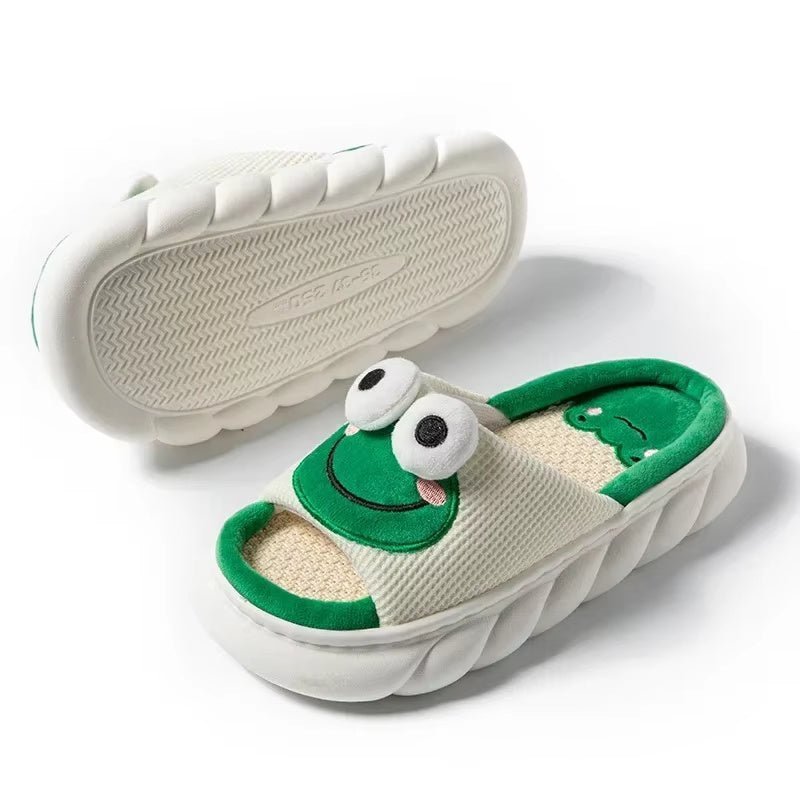 Frog & Cow Cartoon Animal Slippers - Funky Slippers