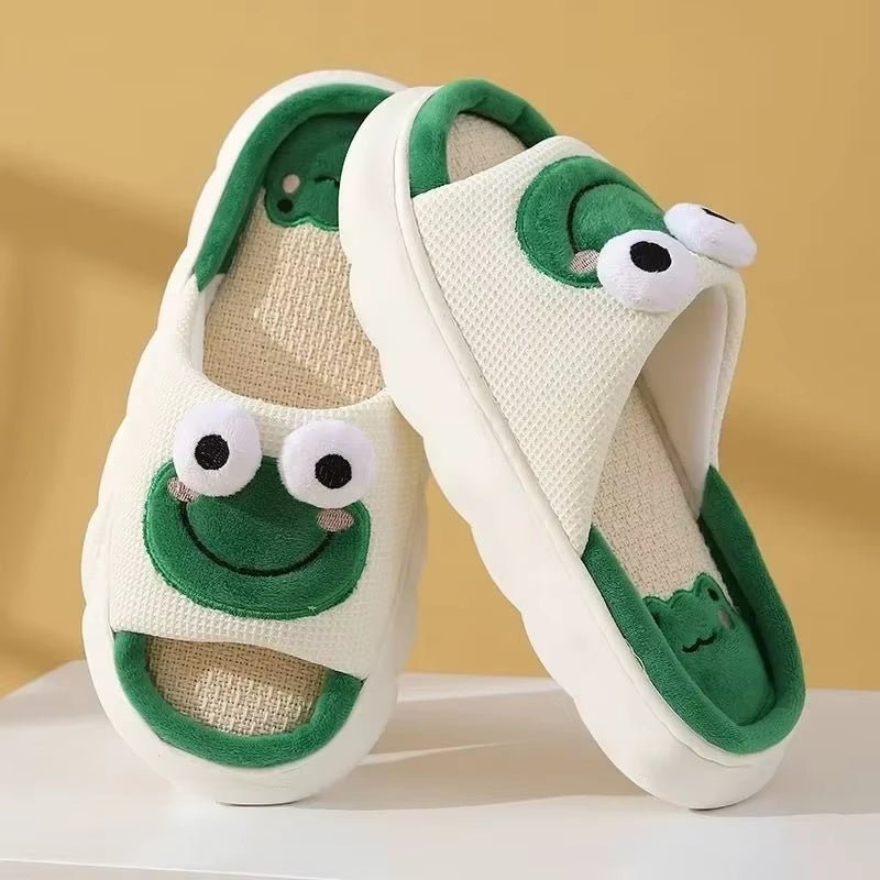 Frog & Cow Cartoon Animal Slippers - Funky Slippers