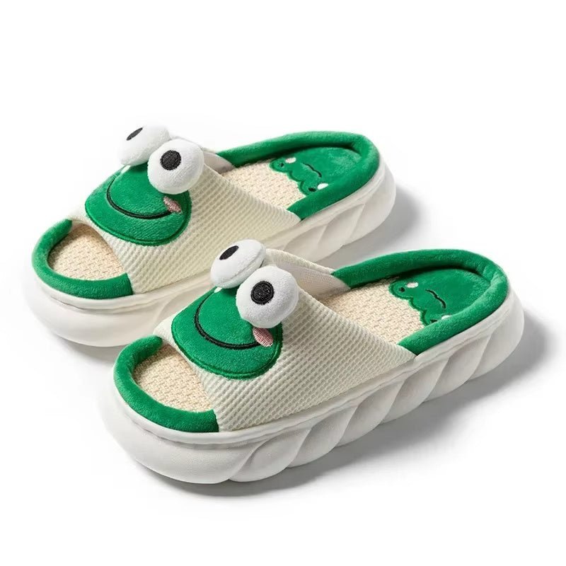 Frog & Cow Cartoon Animal Slippers - Funky Slippers