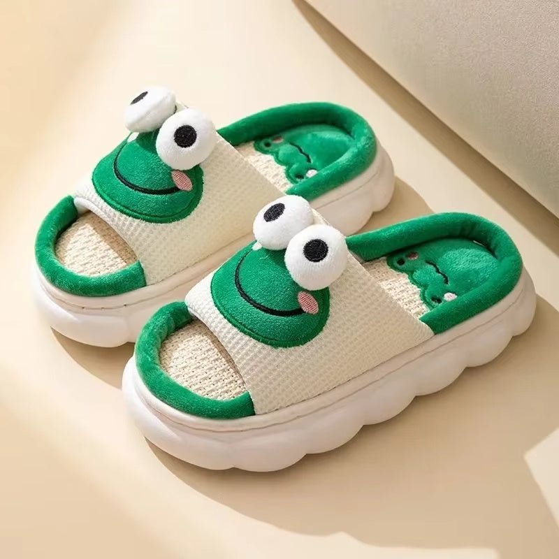 Frog & Cow Cartoon Animal Slippers - Funky Slippers