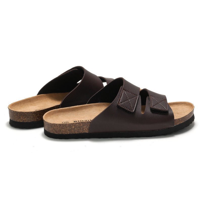 Men’s Cork Slippers with Velcro - Funky Slippers