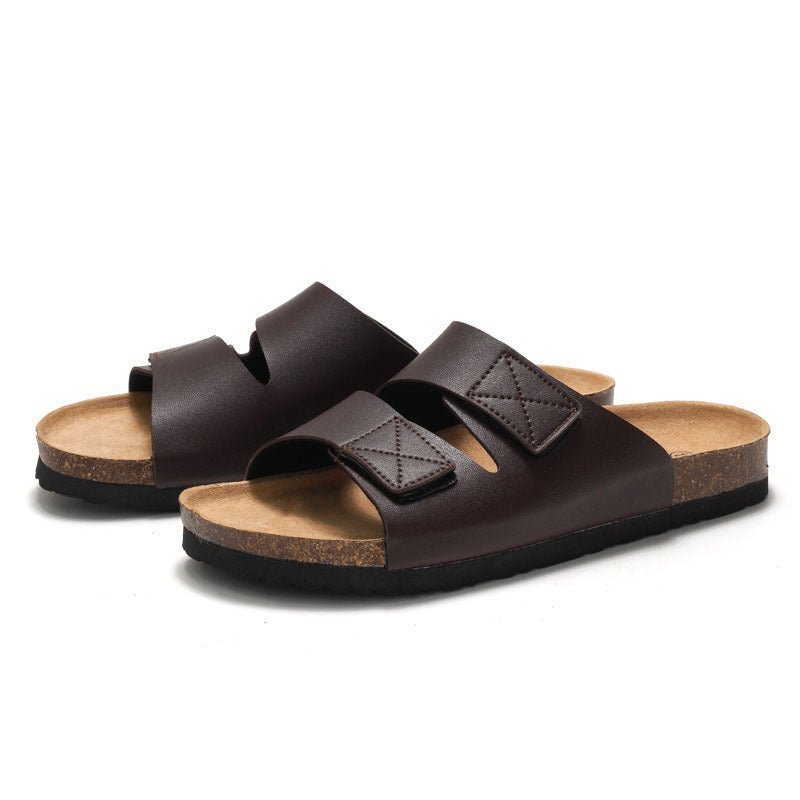 Men’s Cork Slippers with Velcro - Funky Slippers