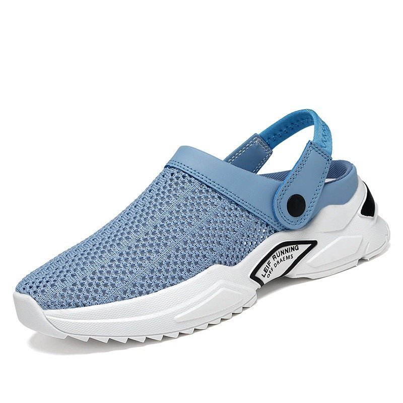 Men's Summer Beach Shoes Half Slippers Flip - flops Hole Shoes - Funky Slippers