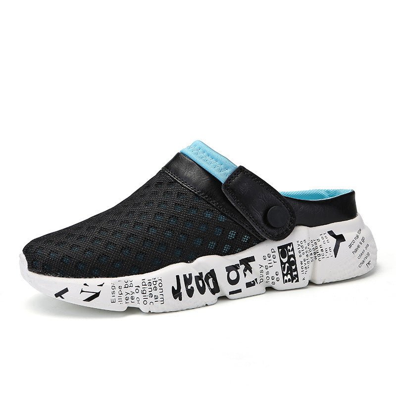 Men's Summer Beach Shoes Half Slippers Flip - flops Hole Shoes - Funky Slippers