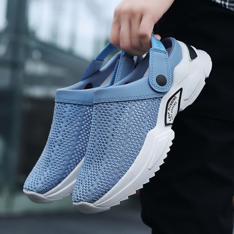 Men's Summer Beach Shoes Half Slippers Flip - flops Hole Shoes - Funky Slippers