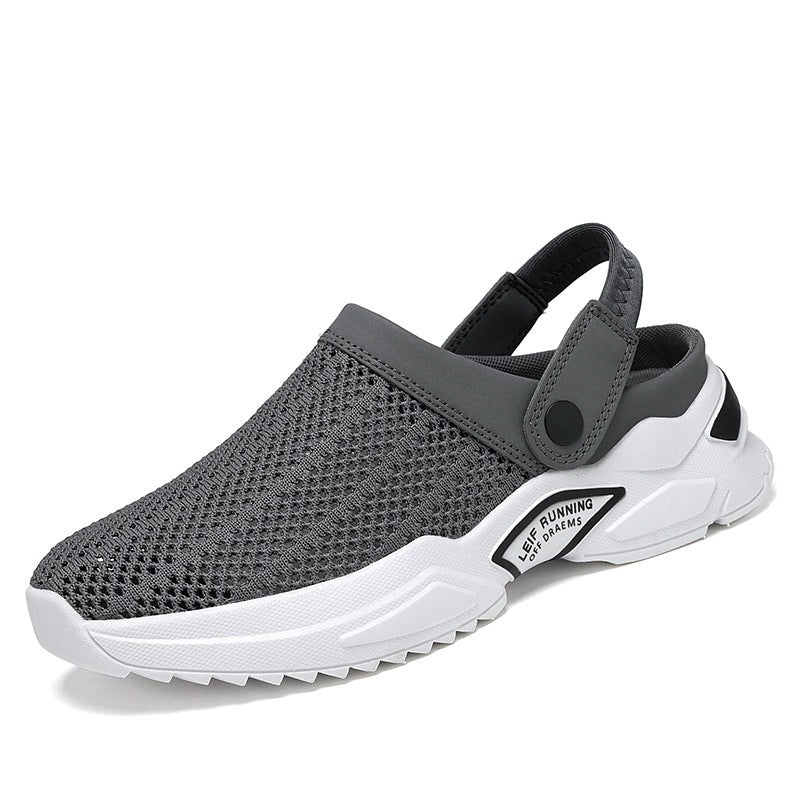 Men's Summer Beach Shoes Half Slippers Flip - flops Hole Shoes - Funky Slippers