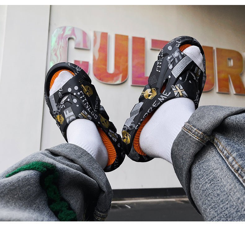Men's Summer Outerwear Stylish Beach Platform Slippers - Funky Slippers