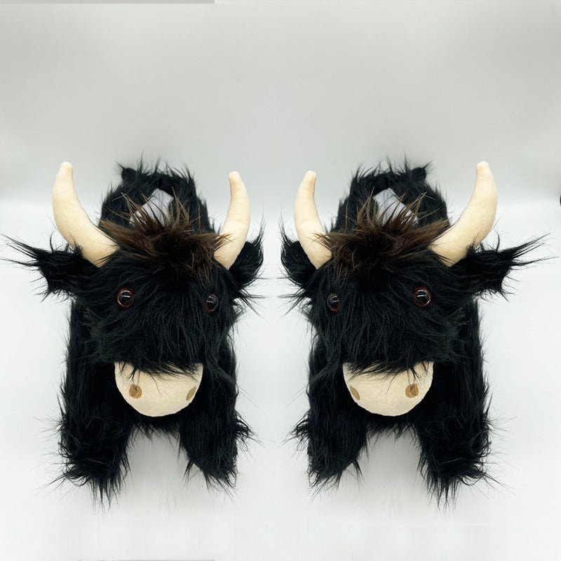 Scottish Yak Slippers Unisex β Warm Sheepskin & Fur Plush - Funky Slippers