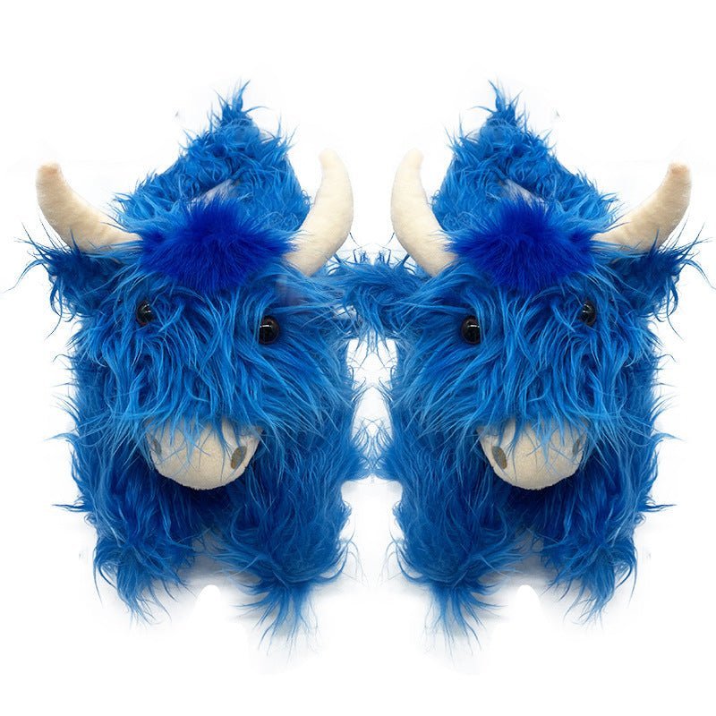 Scottish Yak Slippers Unisex β Warm Sheepskin & Fur Plush - Funky Slippers