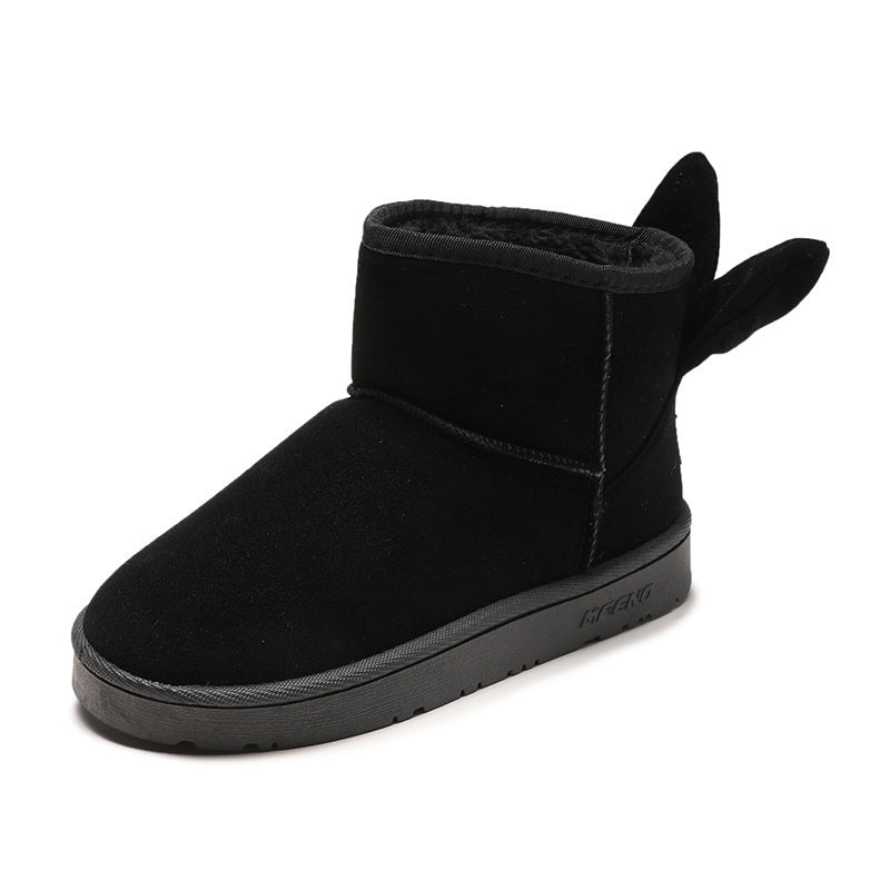Black bunny design boot  on a white background