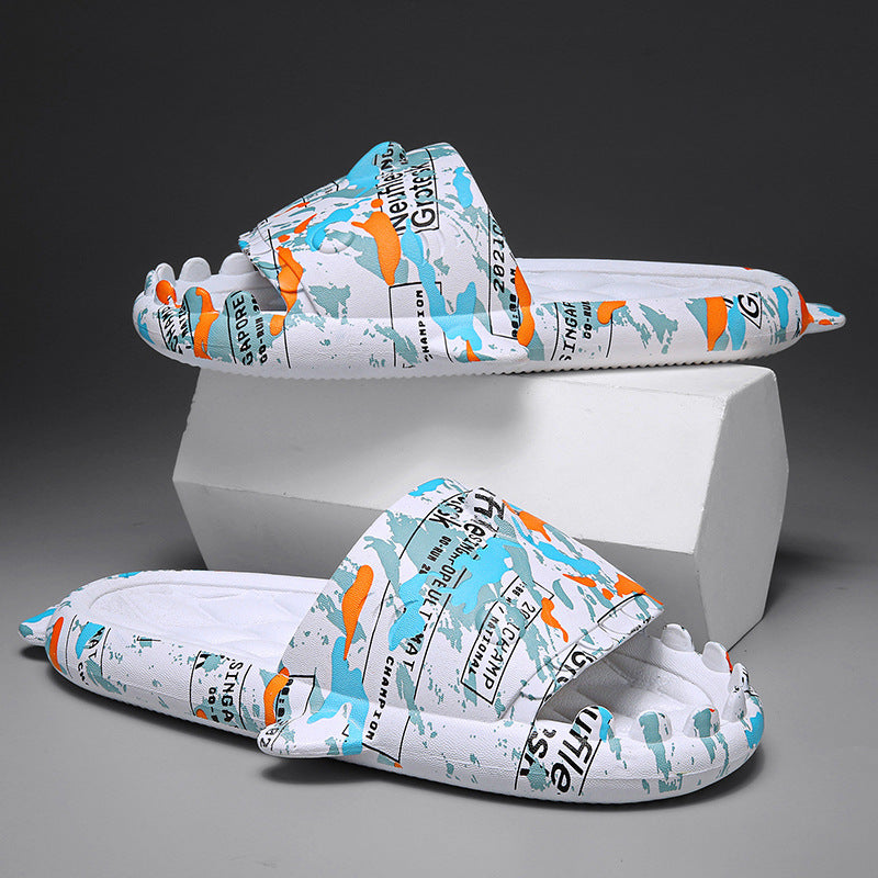 Grey Shark Slippers