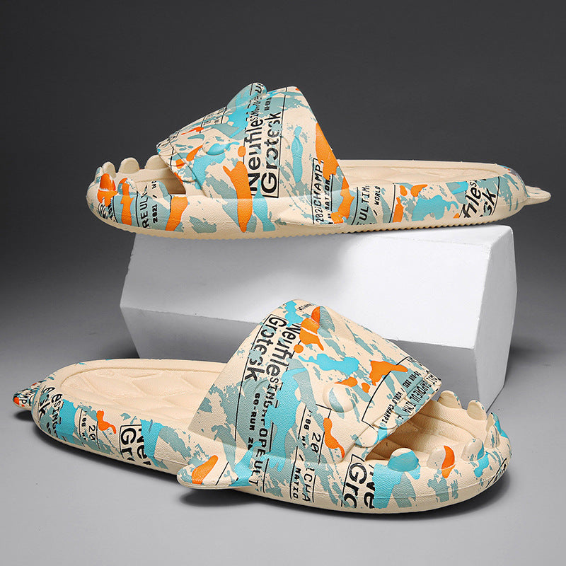 Grey Shark Slippers