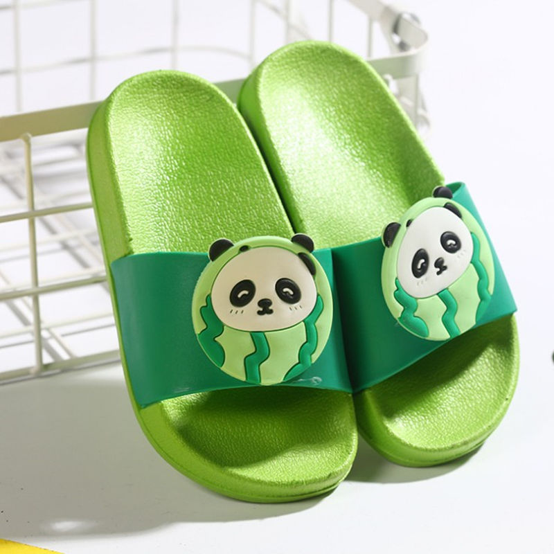 Green slides with watermelon design on a white background