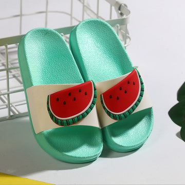 Green slides with watermelon design on a white background