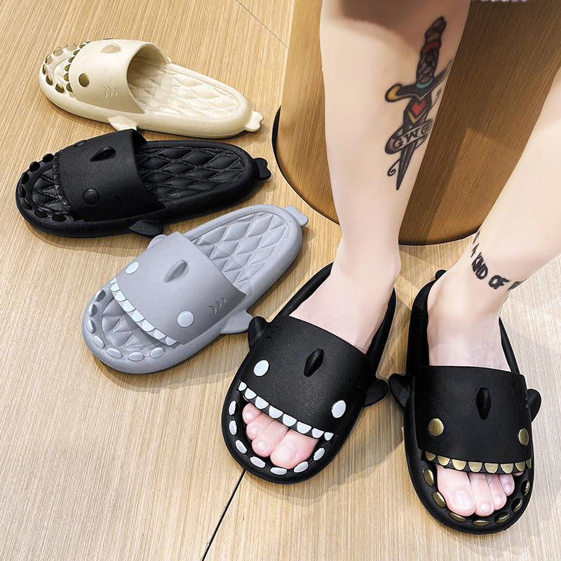 Grey Shark Slippers