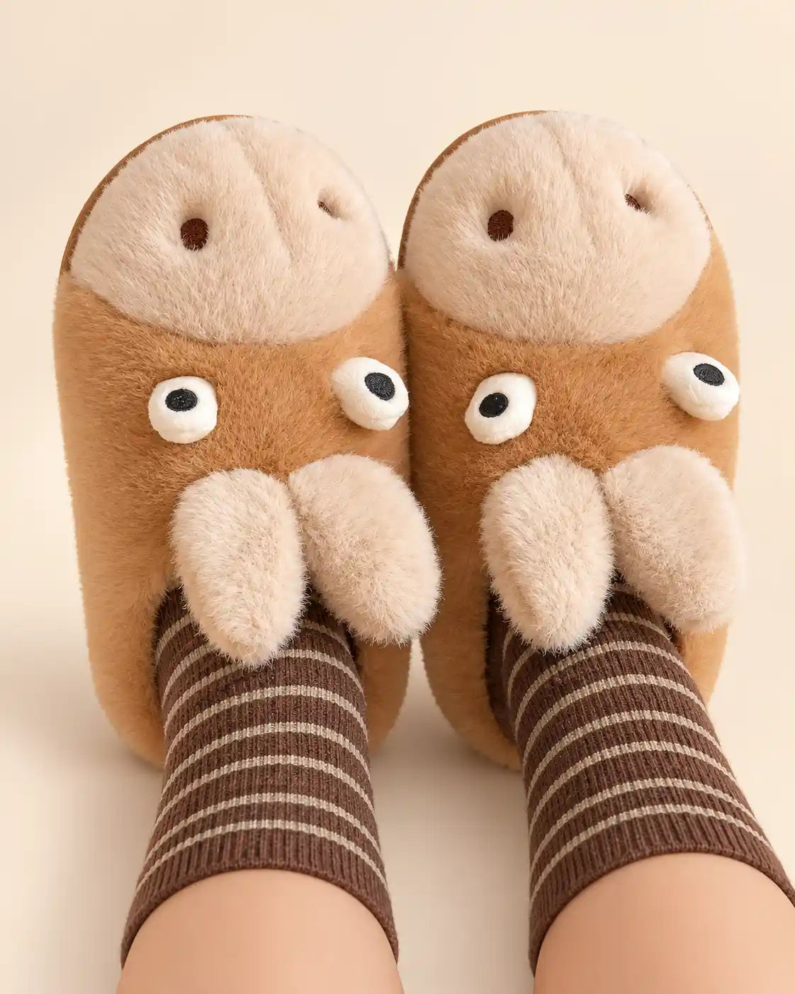 Donkey Face Slippers – Funny Plush House Slippers