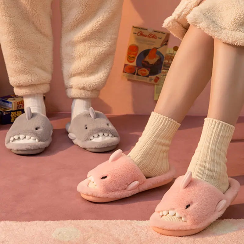 Fluffy Shark Slippers