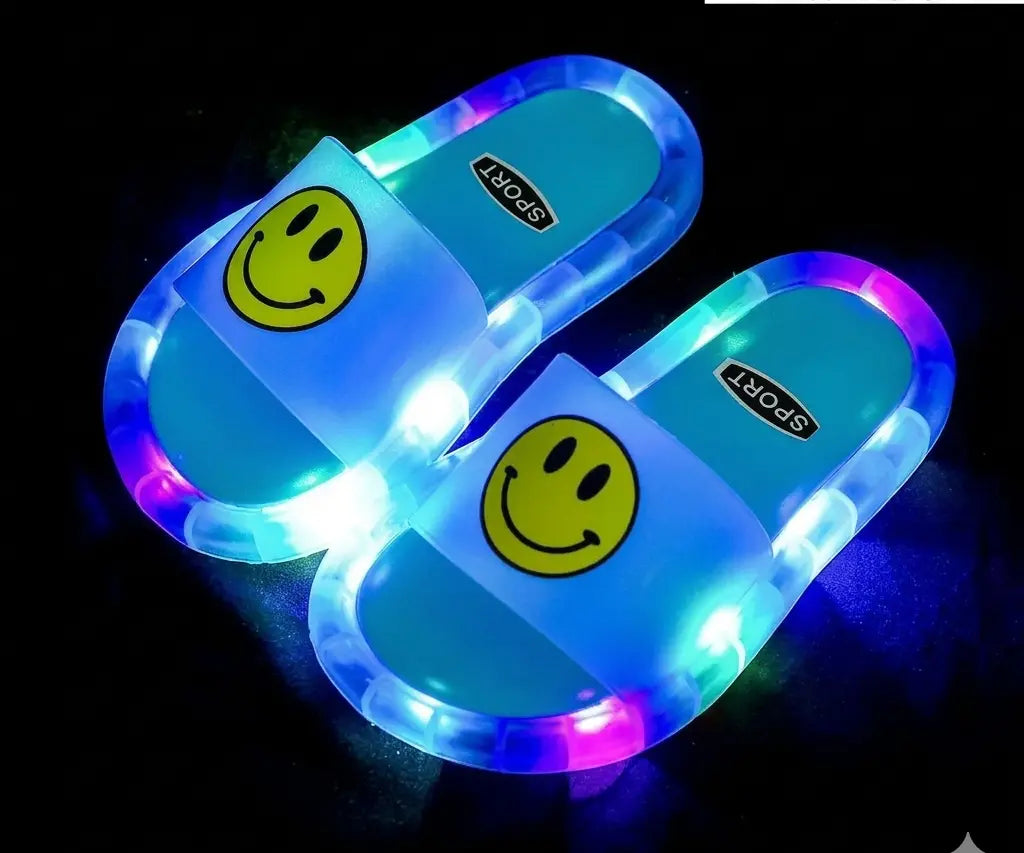 Kids' Glow-in-the-Dark Slippers | Boys & Girls Light-Up Indoor House Slippers