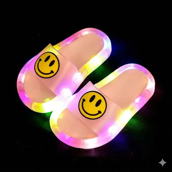 Kids' Glow-in-the-Dark Slippers | Boys & Girls Light-Up Indoor House Slippers