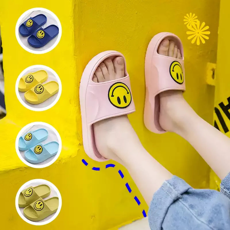 Kids' Smiley Face Slippers