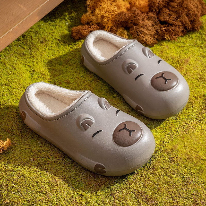 Women's Capybara Plush Slippers