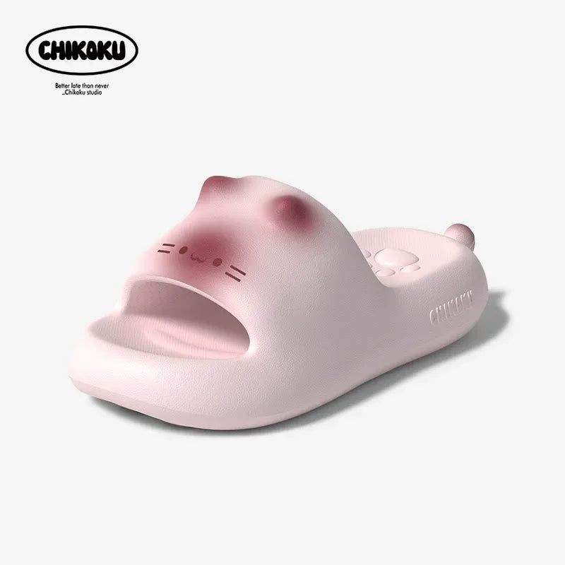 Cat Paw Slippers for Men & Women | Thick-Sole Couple Flip-Flops