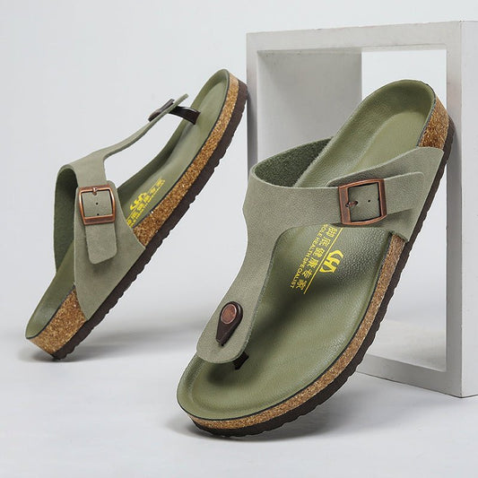 Cork Flip - flops Sandals Plus Size Outer Wear - Funky Slippers