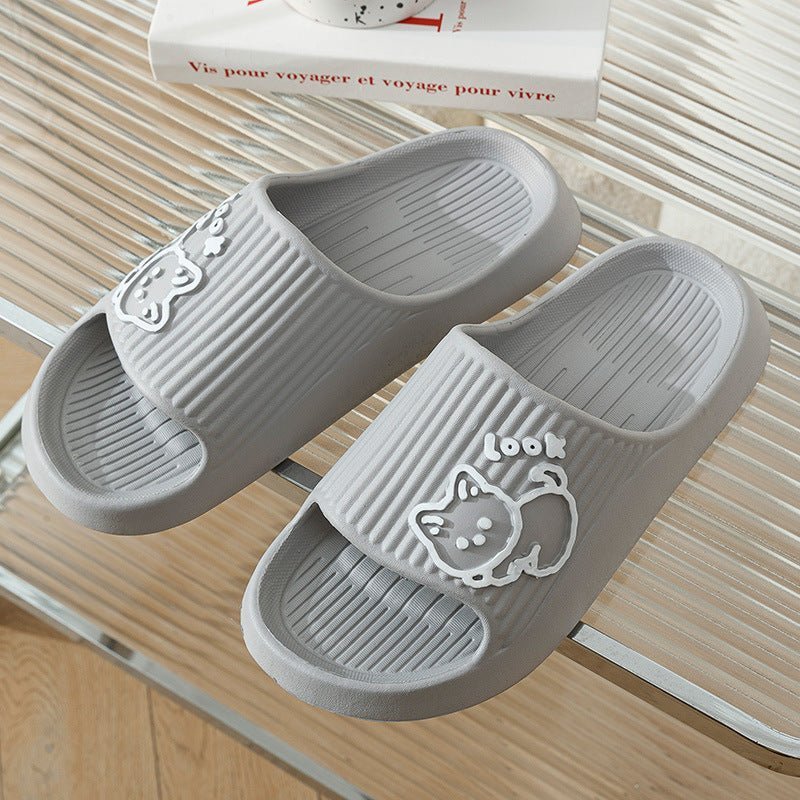 Cute Cat Slippers Summer Women Home Shoes - Funky Slippers