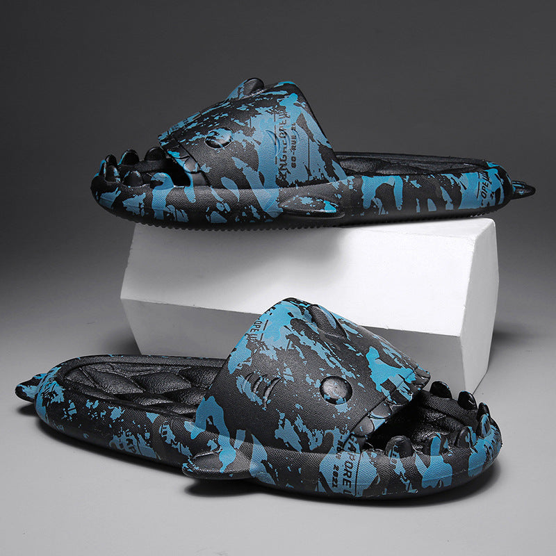 Grey Shark Slippers