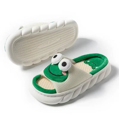 Frog & Cow Cartoon Animal Slippers - Funky Slippers