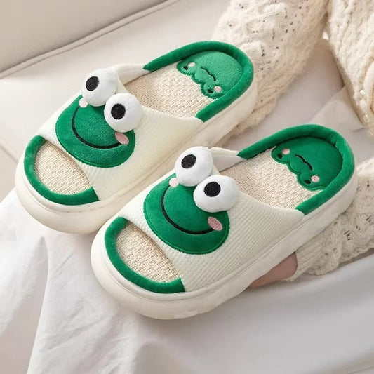 Frog & Cow Cartoon Animal Slippers - Funky Slippers