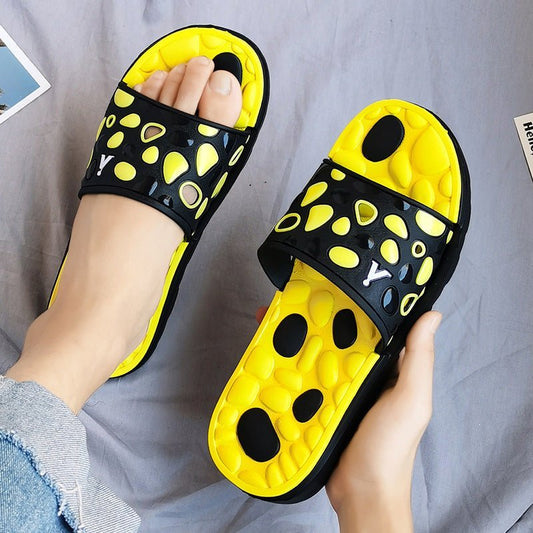 Funky Men's Beach Sandals – Breathable PU Leather, Rubber Sole - Funky Slippers