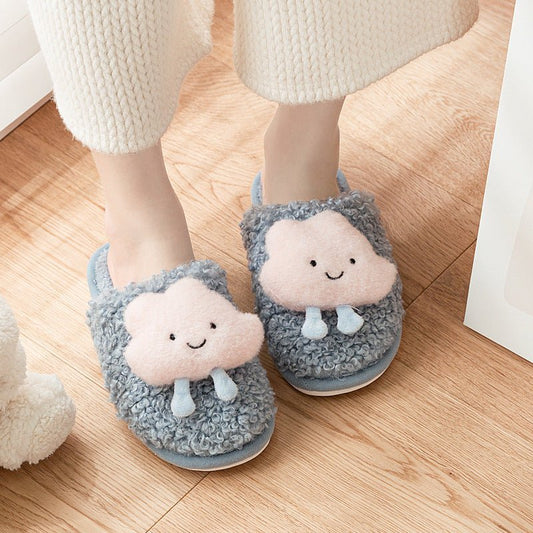 Girly Cloud Cute Plush Cotton Slippers - Funky Slippers