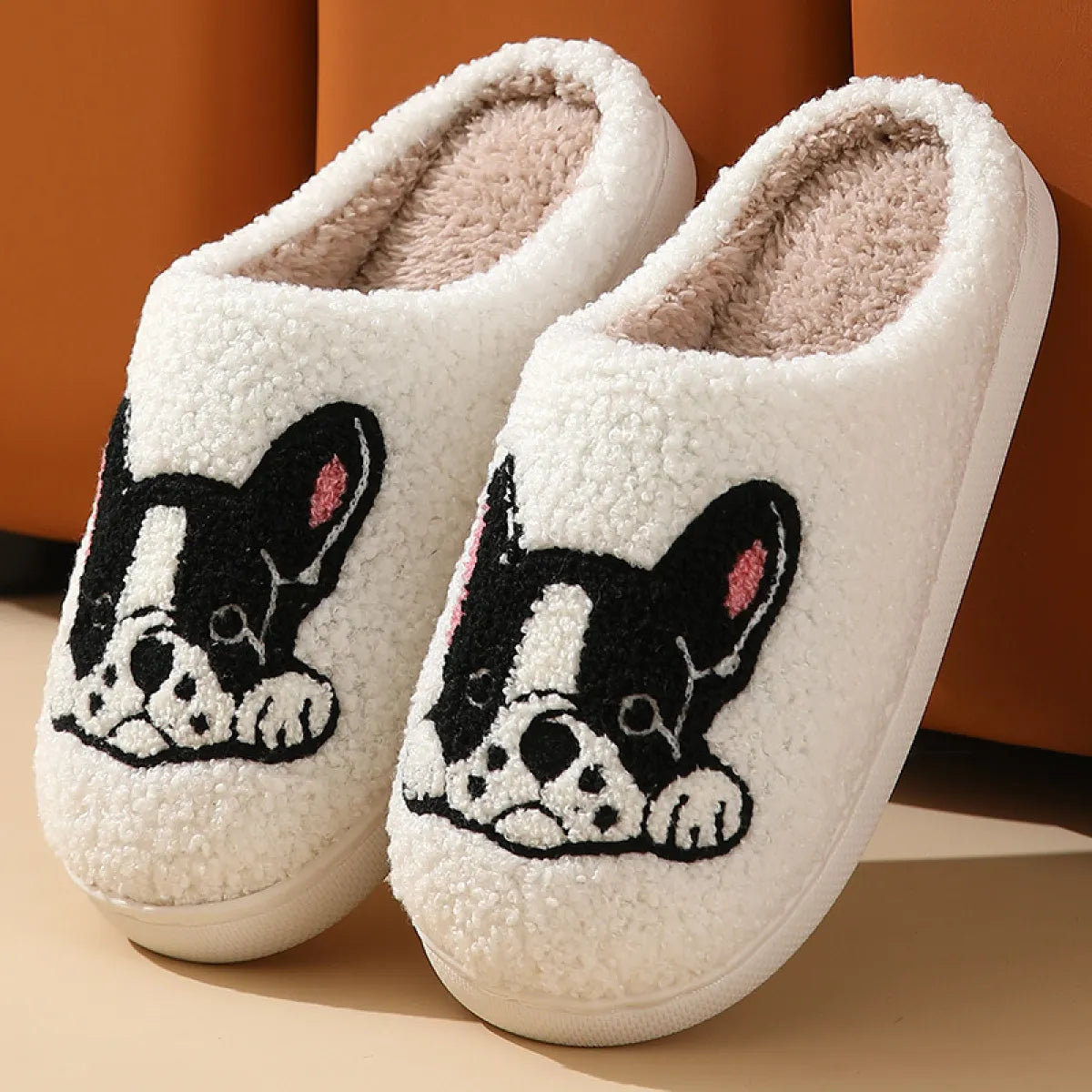 Bulldog Slippers | Fluffy Cartoon Dog Slippers for Men & Women UK