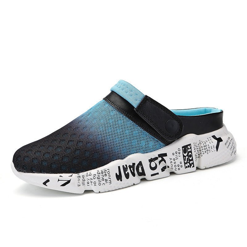 Men's Summer Beach Shoes Half Slippers Flip - flops Hole Shoes - Funky Slippers