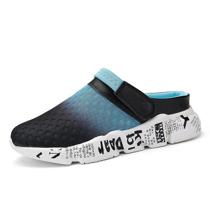 Men's Summer Beach Shoes Half Slippers Flip - flops Hole Shoes - Funky Slippers