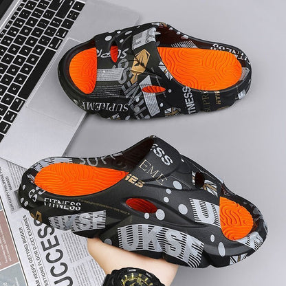 Men's Summer Outerwear Stylish Beach Platform Slippers - Funky Slippers