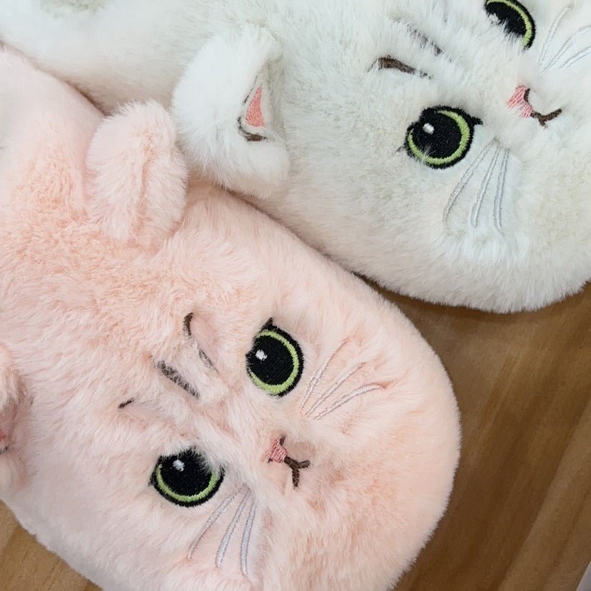 Plush Cat Slippers For Men And Women - Funky Slippers
