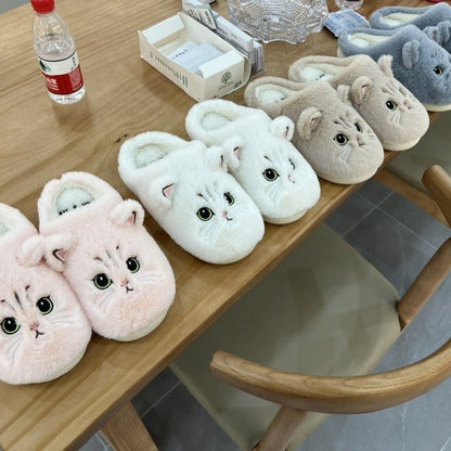 Plush Cat Slippers For Men And Women - Funky Slippers