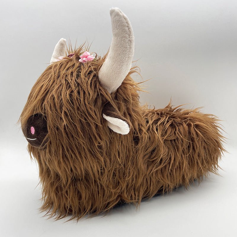 Scottish Yak Plush Winter Cotton Shoes - Funky Slippers