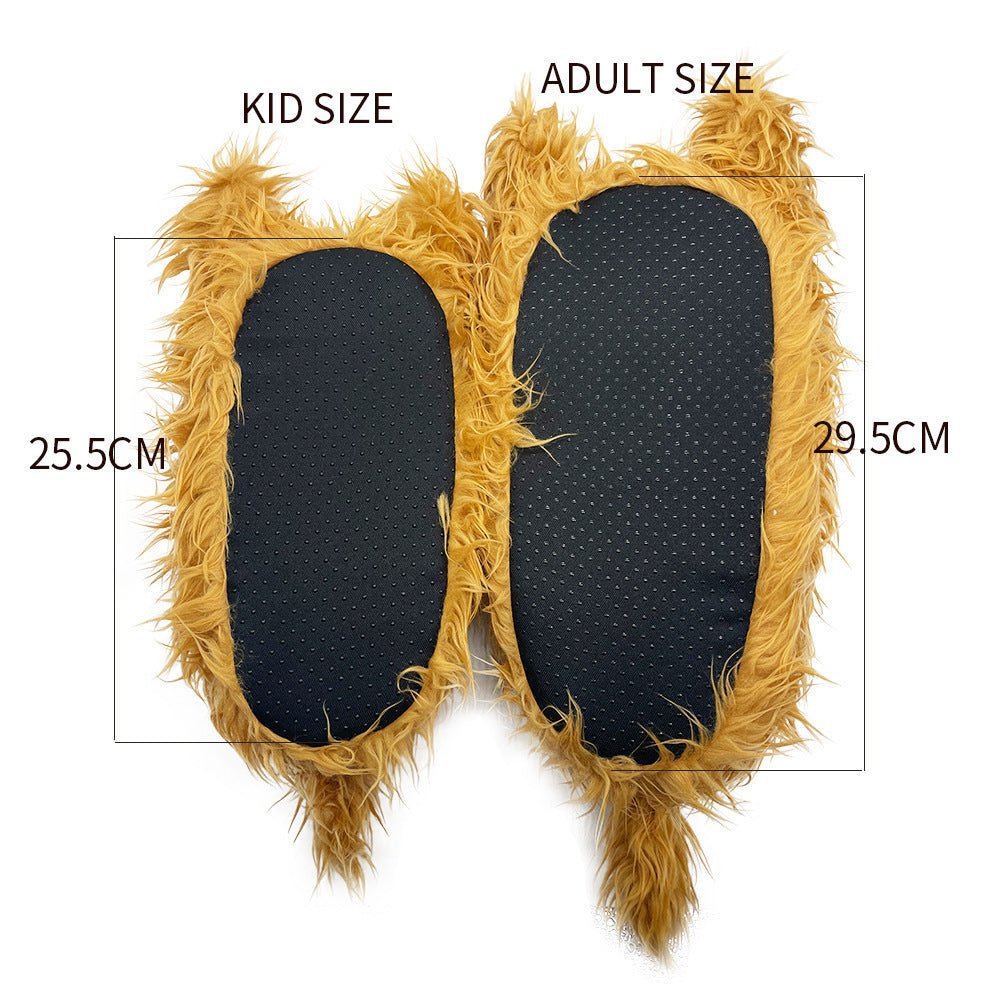Scottish Yak Slippers Unisex – Warm Sheepskin & Fur Plush - Funky Slippers