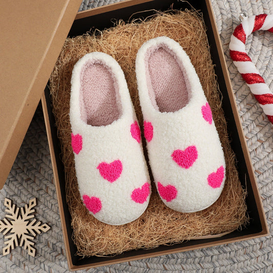 Valentine's Day Warm Indoor Love Cotton Slippers - Funky Slippers